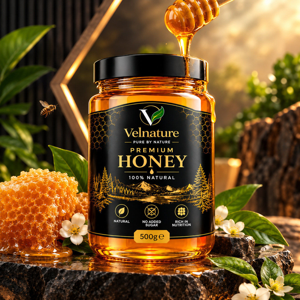 Small Bee Golden Honey (500g)