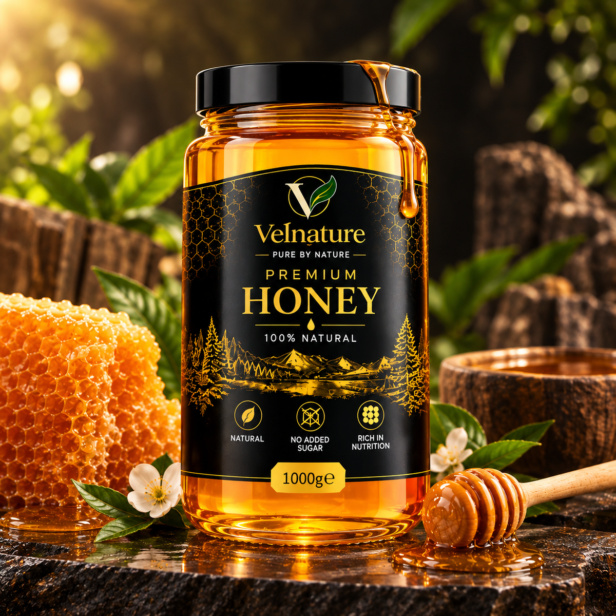 Small Bee Golden Honey (1000g)